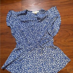 Floral Blue Women's Top